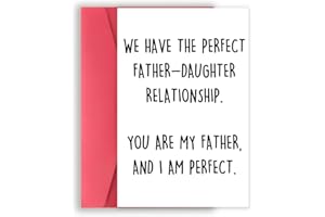 Fathers Day Card Perfect Father-Daughter Relationship Card for Father, Fathers Day Funny Gift for Dad, Happy Birthday Card fr