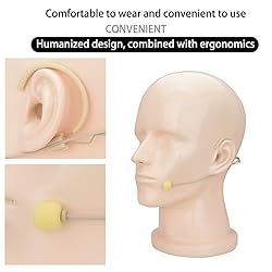 YXG Headworn Two Earset Over Ear Hanging Mic Beige