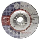 BENCHMARK 4-1/2" x 1/4" x 7/8" Metal Grinding Wheels - 15 Pack