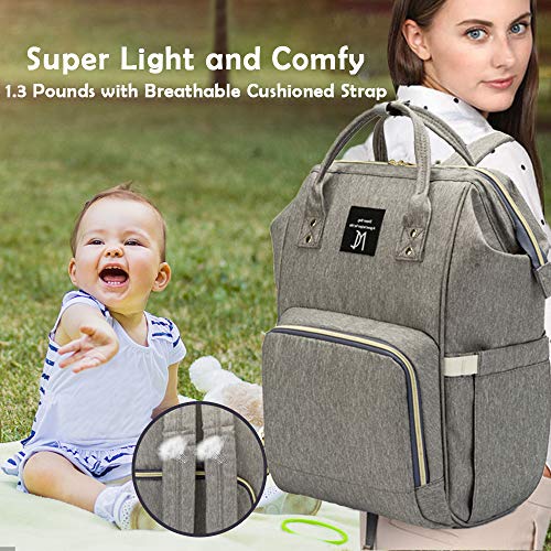 Diaper Bag Backpack for Boy and Girl, Nanrui 25L Roomy Waterproof Nappy