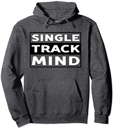 Unisex Single Track Mind hoodie Bicycle Mountain Bike Dirt Biking Small Dark Heather