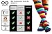 Compression Socks (1 pair) for Men & Women - BEST for Running, Nurses, Shin Splints, Flight Travel, & Maternity Pregnancy - Boost Athletic Stamina, Circulation & Recovery (i-Stripes, Large/X-Large)
