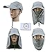 LC-dolida Fishing Hat 360°UV Protection Sun Hat, UPF 50+ Summer Men Women Sun Visor Cap Folding Removable Neck Face Mask Head Flap Cover for Hiking Gardening Beach Camping Boating Outdoor Activities