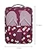 iSuperb® Shoe Bag Waterproof Travel Bag Shoe Toe Organizer Case Holder 3 Pairs of Shoes (Wine with Floral Pattern)