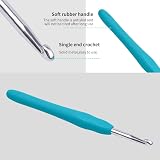 SUVSOON 5.5mm Ergonomic Soft Handle Crochet Hook Leather-Free Rubbery Grip view 3
