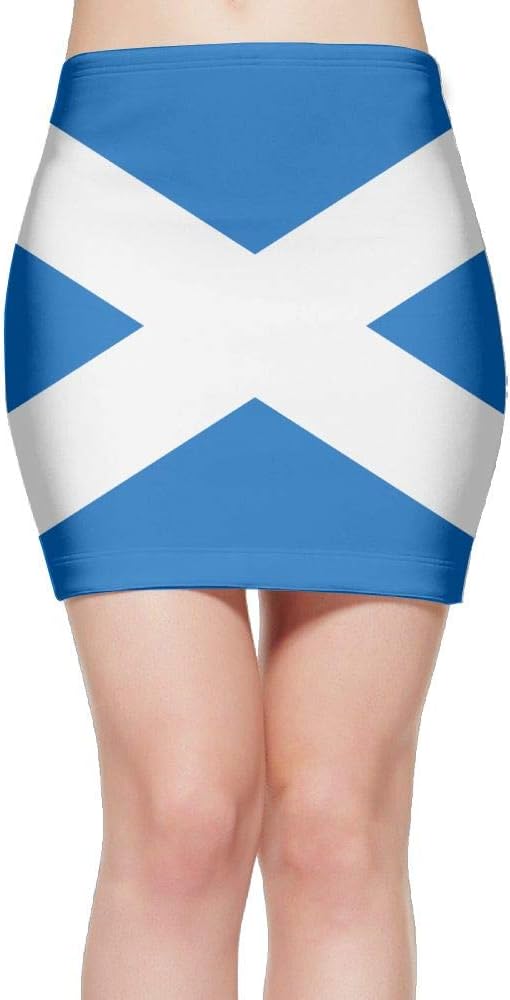 MASDUIH Women's Classic Flag of Scotland Short Dress Pencil Skirt