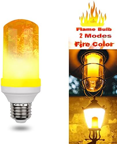 Simulated Led Flame Light Bulb , RAYWAY 2 Mode LED Flickering Flame Effect Fire Light Bulb E26 Standard Base Vintage Unique Outdoor Fire Lights for Antique Lantern/ Bar/ Hotel …