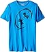 Under Armour Kids Boy's Football Logo Short Sleeve Tee (Big Kids) Electric Blue/Black T-Shirt MD (10-12 Big Kids)