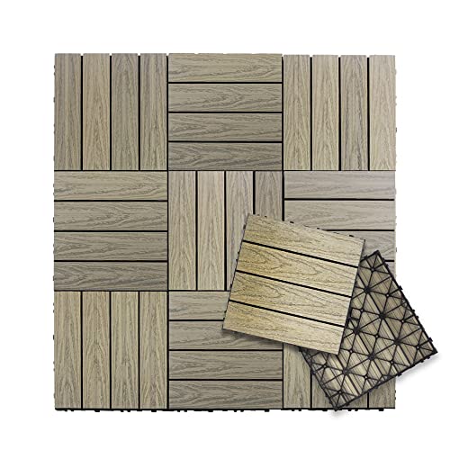 NewTechWood UltraShield Naturale Deck Tiles for Outdoor Flooring