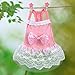 Dog Cat Bow Tutu Dress Lace Skirt, Gotd Cute Sweet Pet Puppy Dog Apparel Clothes Short Skirt Dress (S, Pink)