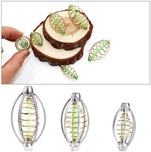 OSAYES 6 Wire Method Carp Fishing Feeder Swim Feeders Spring Lead Sinker with Drum Type Spring Feeder and Glow Fishing Beads Coarse Fishing Tackle