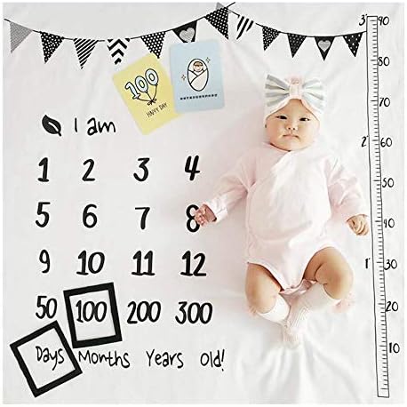 Tawcal Soft Flannel Woodland Flags Animals Nursery Newborn Photography Backdrop Prop Baby Monthly Milestone Blanket