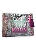 Papaya Art Large Accessory Bag - Moon and Back