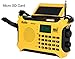 Kaito KA700 Bluetooth Emergency Hand Crank Dynamo & Solar Powered AM FM Weather Band Radio with Recorder and MP3 Player - Rugged Design for Hiking, Camping, Construction Sites, Etc.(Yellow)