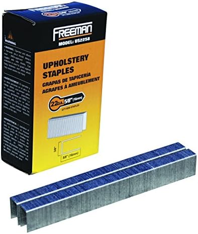 FreemanPneumatics US2258 22 Gauge Staples Box, 5/8", 5000-Piece