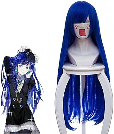 Amazon Co Jp 宝石の国女性のためのクニラピスラズリウィッグ80cmロングストレートコスプレウィッグアニメコスチュームパーティーブルー ビューティー