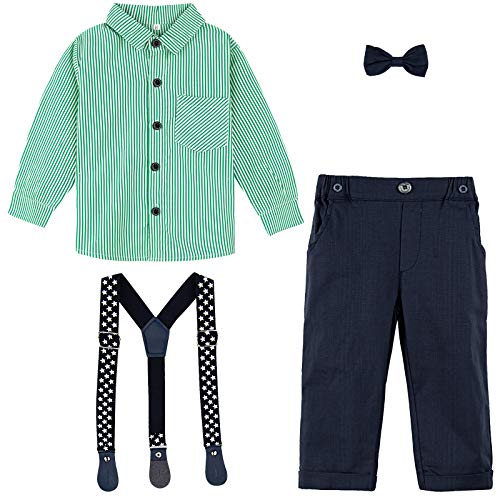 mintgreen Baby Jongen Kleding Heer Formele Outfit met Lange Mouwen, Grasgroen, 9-12 maanden (Fabrikant maat: 80) - Image 4
