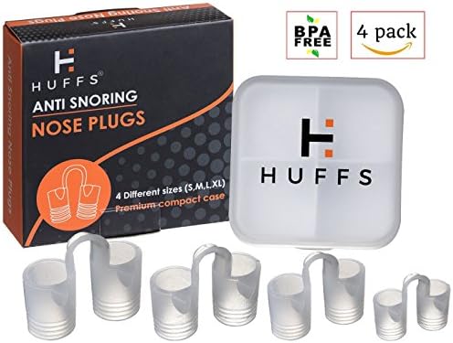 Huffs Snore Vents – High Quality Snoring Device – Safe and Comfortable Snoring Solution – Stop Snoring Aids for Men and Women – Bonus Travel Case Included