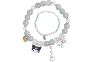 NIQIPOK Cartoon Elastic Crystal Beaded Bracelets Kawaii Bracelets Set for Friendship Jewelry