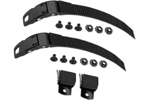 SAUYRASY 1Pair Rollerblade Replacement Straps, Inline Skate Strap Replacement, Black, Universal
