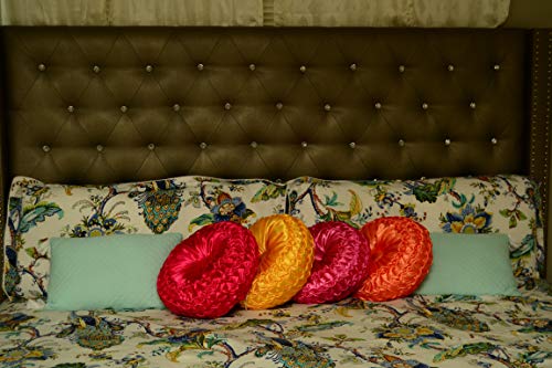 Hello Mariachi Red Sofa Cushions for Sofas Beds Couch Multiple Uses Filled Cushions Ready to Use Handmade Satin Fabric in Bright and Vivid Colors