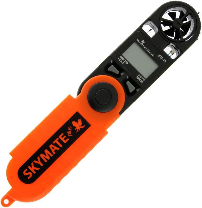 WeatherHawk SM-19 SkyMate Hand-Held Wind Meter, Orange/Black