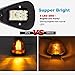 Partsam Smoke Cab Lights Amber LED Top Roof Running Clearance Marker Light 15442 Assembly w/Wiring Pack Compatible with F150 F250 F350 1999-2016 Super Duty Pickup Trucks