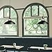 B2ocled Pendant Light, Industrial Retro Pendant Lights Fixtures with E26/E27 Based, Barn Hanging Pendant Lighting for Kitchen Island Farmhouse Living Room Barn, Blcak Metal Vintage Style
