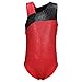 One-piece Shiny Single Shoulder Strap Dancing Athletic Leotard for Little Girl
