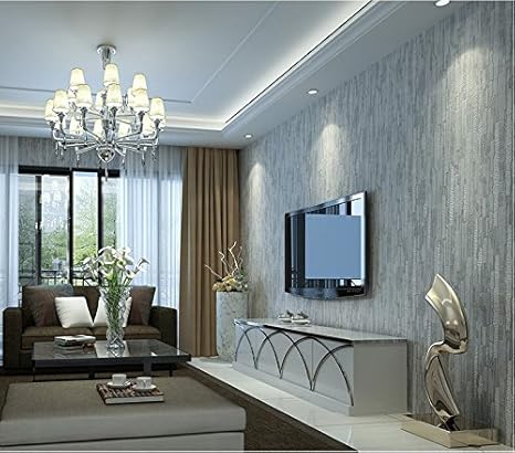 Amazon 現代3dグレー壁紙ホームデコレーション色壁紙エンボスフロック加工壁紙リビングルーム不織紙contact Roll B Zt 壁紙