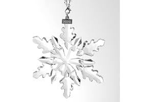 XIANGBAN 2023 Annual Edition Crystal Ornament,Clear Crystal Snowflake Christmas Ornaments Collection (2023-Transparent)