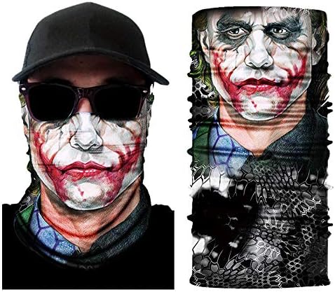 Outdoor Face Mask Face Shield for Men, Dust Face Mask Face Shield Sun Mask Neck Gaiter 3D Stretchable Magic Scarf Seamless Bandana Balaclava Headband for Women Cycling Fishing Hiking