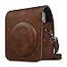 Fintie Protective Case Compatible with Fujifilm Instax Mini 90 Neo Classic Instant Film Camera - Premium Vegan Leather Bag Cover with Removable Strap, Vintage Brown