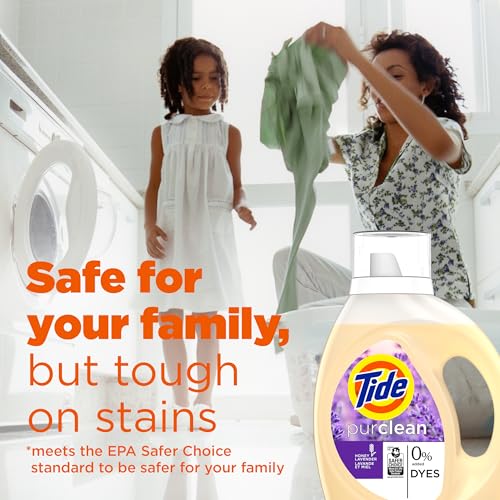 Tide Purclean HE Deep Cleaning Concentrated Liquid Laundry Detergent, Honey Lavender Scent, photo 8