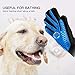 Ootori Pet Grooming Glove - Gentle Deshedding Brush Glove - Efficient Pet Hair Remover Mitt - Enhanced Five Finger Design - Perfect for Dog & Cat with Long & Short Fur - 1 Pair
