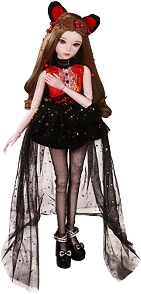 HIMFL 1/3 BJD Doll 24 Inch 23 Joints Ball Jointed Dolls with Full Set Clothes Shoes Wig Makeup Best Gift for Girls