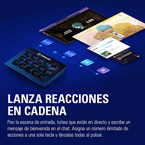 elgato-Stream-Deck-Controlador-para-contenido-en-directo-15-teclas-LCD-personalizables-soporte-ajustable-Windows-10-y-macOS-1013-o-posterior-Negro