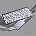 Morrivoe Ultra-thin Mini Keyboard Suit 2.4 G Wireless Keyboard- Keyboard and Mouse Combo Bundle(Silver )