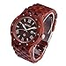 Wonbee Handmade Wooden Watches for Men 100% Natural Red Sandal Wood Men's Wristwatch With Date Create Gift for Men