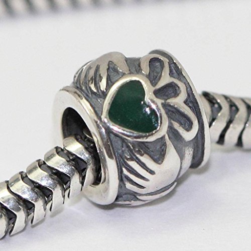 Celtic Friendship Claddagh St Patrick's Day Sterling Silver Charm Bead Fits Pandora Biagi Troll Chamilla All Other Charm Bracelets #EC647