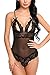 Avidlove Women Sexy Lingerie Scalloped Babydoll Mini Teddy Transparent Outfits