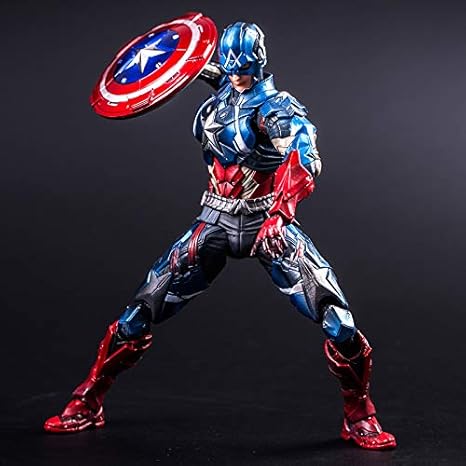 Amazon Co Jp Americatoy像のおもちゃモデルアベンジャーズおもちゃ像絶妙なアニメの装飾装飾キャプテンアメリカ27センチ ホーム キッチン