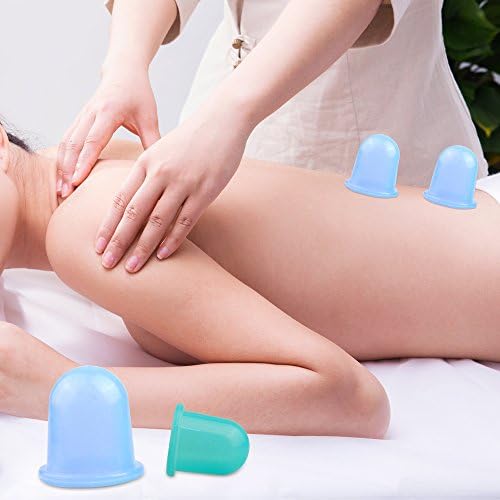 Cupping Therapy, Ledteem 2pcs Anti Cellulite Vacuum Cup Set for Body Massager (2Pcs Includes 1 Blue Large Size and 1 Purple Medium Size).