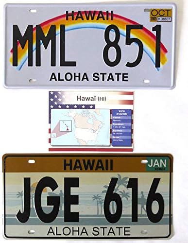 OPO 10 - Set of 2 USA metal car license plates - replicas of real American plates HAWAII - Image 3