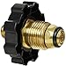 GASPRO Soft Nose QCC Propane Gas Fitting Adapter with Excess Flow X 1/4 Inch Male Pipe Thread - 100% Solid Brass