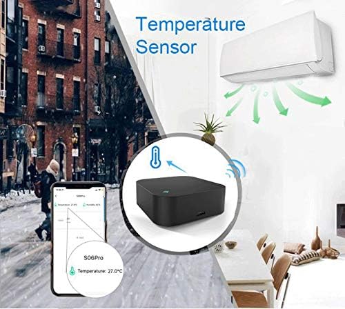 JINQII TuyaSmart Life APP Smart Wireless WiFi IR control remoto universal de temperatura y humedad trabajo con Alexa Google Home