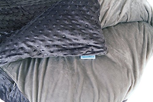 image for Harkla 7lb Weighted Blanket for Kids Autism & Anxiety - Great for Sens