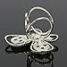 kilofly 4pc Women's Elegant Faux Pearl Crystal Rhinestone Scarf Ring Buckle Clip