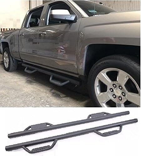 2007-2018 Chevy Silverado GMC Sierra Crew Cab Hoop Running boards (NO Diesel) (Nerf Bars | Side Steps | Rails)