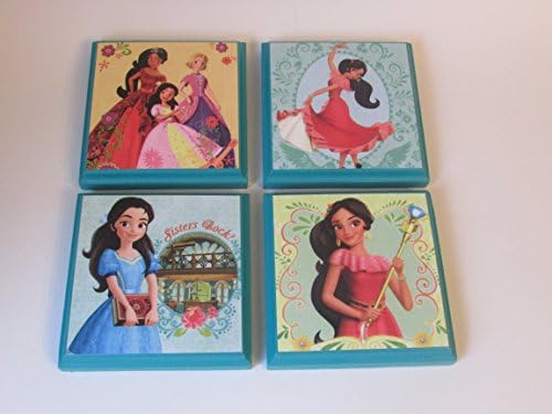 Elena of Avalor Set #1 - Teal Blue - Room Wall Plaques - Set of 4 Elena of Avalor Girls Room Decor - Elena of Avalor Wall Signs